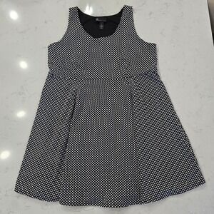 Lane Bryant Polka Dot Sleeveless Fit and Flare Dress Black White Plus Size 22